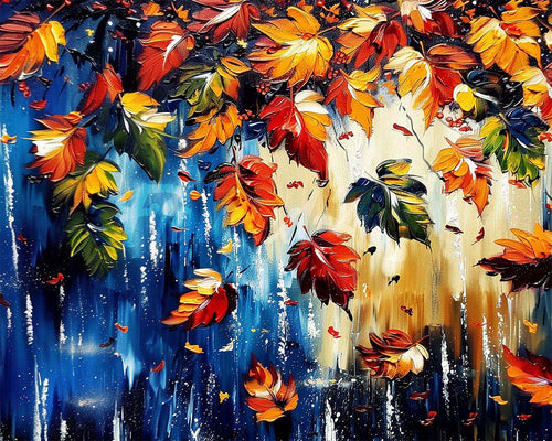 Diamond Painting - Leuchtende Herbstblätter
