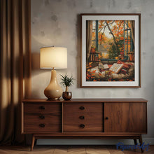 Laden Sie das Bild in den Galerie-Viewer, Diamond Painting - Gemütliches Herbstlesen – 40 x 50 cm auf Keilrahmen gespannt