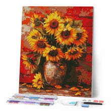 Laden Sie das Bild in den Galerie-Viewer, Diamond Painting - Herbst-Sonnenblumen-Vase