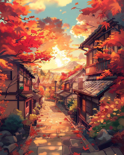 Diamond Painting - Herbststraße in Kyoto
