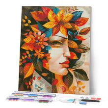 Laden Sie das Bild in den Galerie-Viewer, Diamond Painting - Von Picasso inspirierte Herbstblatt-Maske