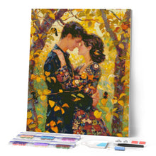 Laden Sie das Bild in den Galerie-Viewer, Diamond Painting - Von Klimt inspirierte Herbst-Umarmung