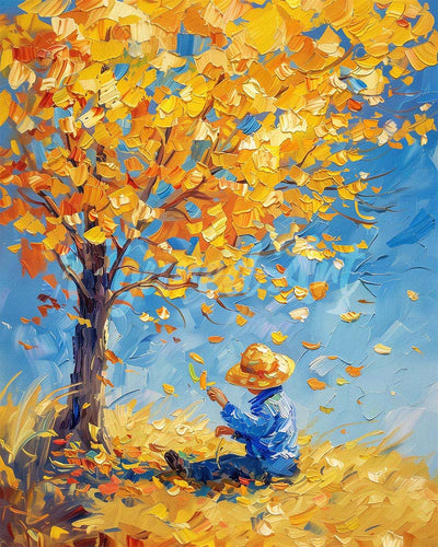 Diamond Painting - Von Van Gogh inspirierter Herbstjunge