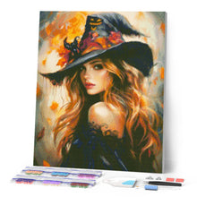 Laden Sie das Bild in den Galerie-Viewer, Diamond Painting - Die hübsche Hexe – 40 x 50 cm auf Keilrahmen gespannt