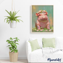 Laden Sie das Bild in den Galerie-Viewer, Diamond Painting - Zwerghippo-Mädchen
