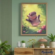 Laden Sie das Bild in den Galerie-Viewer, Diamond Painting - Schwimmendes Nilpferd