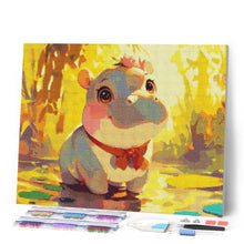 Laden Sie das Bild in den Galerie-Viewer, Diamond Painting - Glückliches Baby-Nilpferd