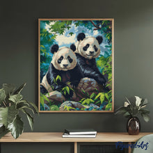 Laden Sie das Bild in den Galerie-Viewer, Diamond Painting - Riesenpanda-Zwillinge