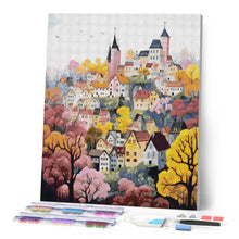 Laden Sie das Bild in den Galerie-Viewer, Diamond Painting - Violettes Traumdorf
