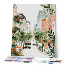 Laden Sie das Bild in den Galerie-Viewer, Diamond Painting - Aquarell-Stadtboulevard