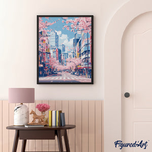 Diamond Painting - Tokios Kirschblüten