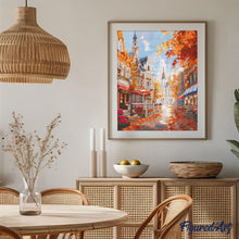 Laden Sie das Bild in den Galerie-Viewer, Diamond Painting - Altstadt im goldenen Herbst