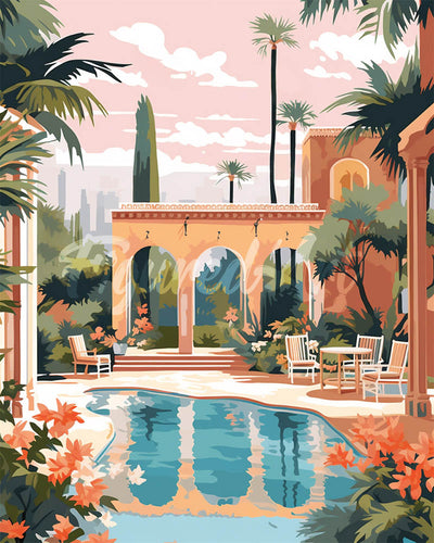 Diamond Painting - Luxusvilla in Marrakesch