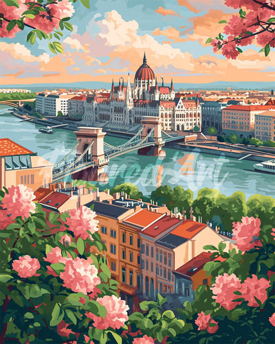 Diamond Painting - Blühendes Budapest