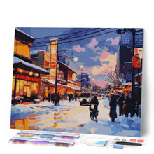 Laden Sie das Bild in den Galerie-Viewer, Diamond Painting - Retro-Winterstraße in Japan