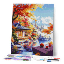Laden Sie das Bild in den Galerie-Viewer, Diamond Painting - Herbst-Teehaus am See