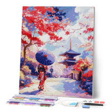 Laden Sie das Bild in den Galerie-Viewer, Diamond Painting - Japanischer Garten im Herbst