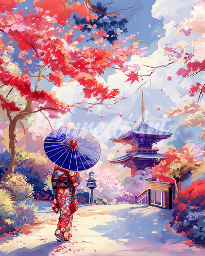 Diamond Painting - Japanischer Garten im Herbst