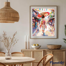 Laden Sie das Bild in den Galerie-Viewer, Diamond Painting - Yukata-Mädchen auf der Feststraße