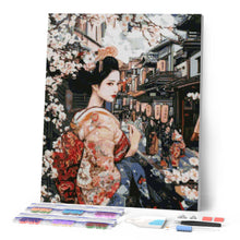 Laden Sie das Bild in den Galerie-Viewer, Diamond Painting - Geisha in einer Vintage-Straße