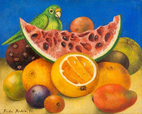 Diamond Painting - Frida - Stillleben mit Papagei und Früchten