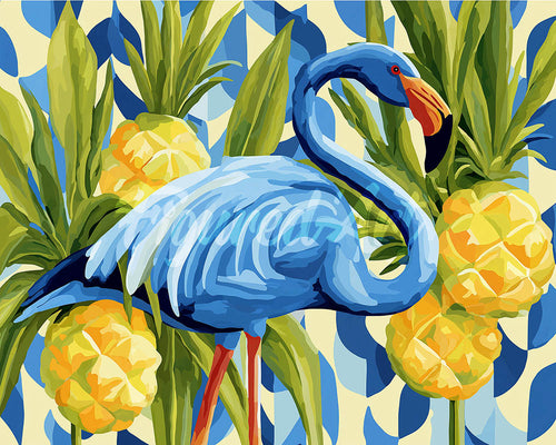Diamond Painting - Blauer Flamingo