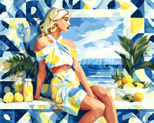 Laden Sie das Bild in den Galerie-Viewer, Diamond Painting - Frau mit Zitronenbrise