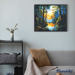Diamond Painting - Regenwaldsee