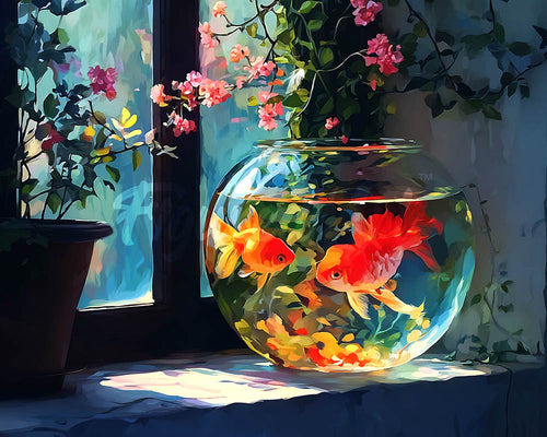 Diamond Painting - Sonniges Fischglas