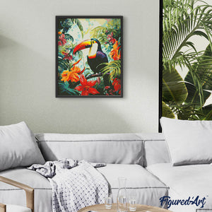 Diamond Painting - Tukan im Dschungel
