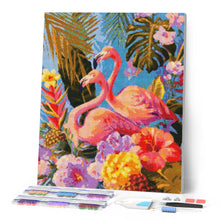 Laden Sie das Bild in den Galerie-Viewer, Diamond Painting - Zwillingsflamingos