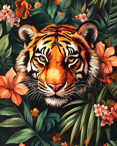 Diamond Painting - Tropischer Tiger