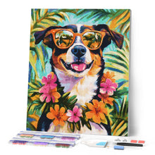 Laden Sie das Bild in den Galerie-Viewer, Diamond Painting - Hund im Urlaub