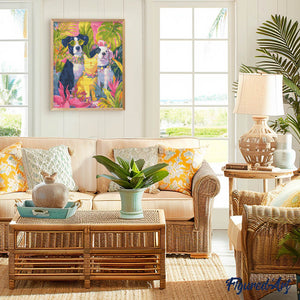 Diamond Painting - Trio tropischer Haustiere