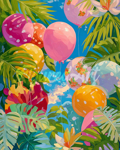 Diamond Painting - Dschungelballons