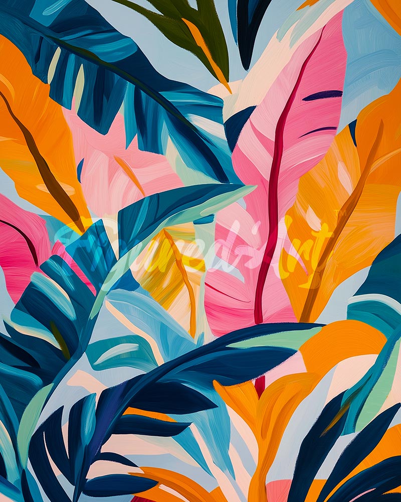 Diamond Painting - Bunte Bananenblätter