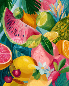 Diamond Painting - Tropischer Fruchtmix