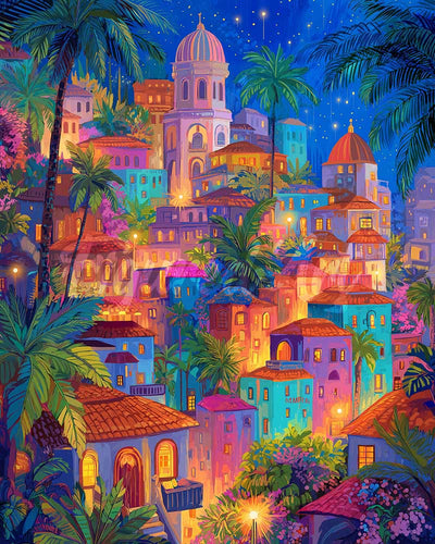 Diamond Painting - Tropische Traumstadt