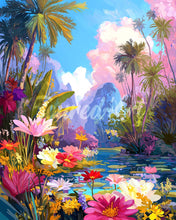 Laden Sie das Bild in den Galerie-Viewer, Diamond Painting - Tropischer See