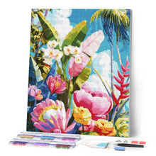 Laden Sie das Bild in den Galerie-Viewer, Diamond Painting - Farbenfroher tropischer Garten
