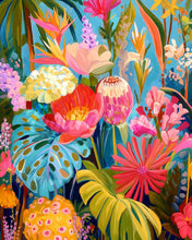 Laden Sie das Bild in den Galerie-Viewer, Diamond Painting - Lebendiger tropischer Garten