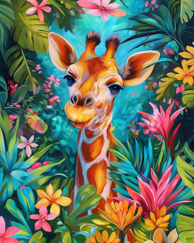Diamond Painting - Tropische Giraffe