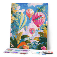 Laden Sie das Bild in den Galerie-Viewer, Diamond Painting - Dschungel-Heißluftballons
