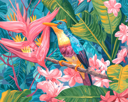 Diamond Painting - Tropischer Dschungelvogel