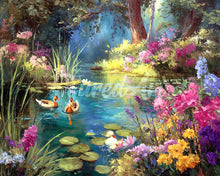 Laden Sie das Bild in den Galerie-Viewer, Diamond Painting - Blumensee