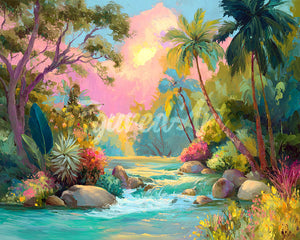 Diamond Painting - Tropischer Bach