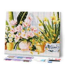 Laden Sie das Bild in den Galerie-Viewer, Diamond Painting - Pastellfarbene Blumentöpfe