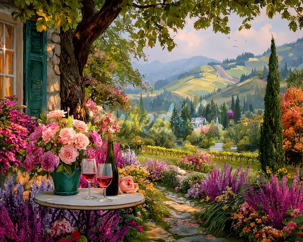 Diamond Painting - Wein am Gartenrand