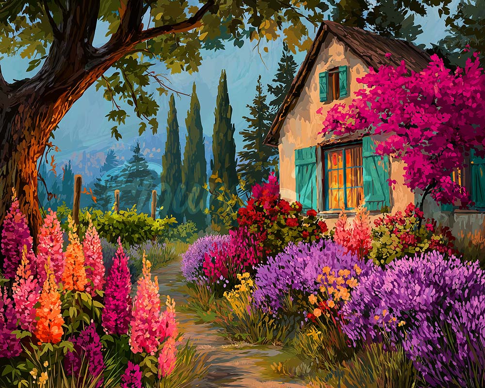 Diamond Painting - Lebendiger Vorgarten