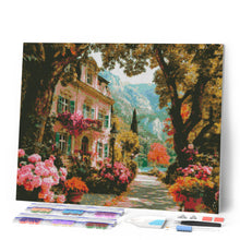 Laden Sie das Bild in den Galerie-Viewer, Diamond Painting - Blühende Villa am See